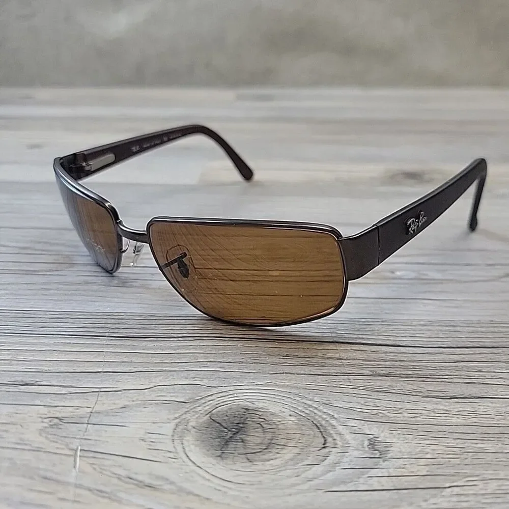Ray Ban RB3189 012/3H Sunglasses Leather II 58-16 FRAMES‎ ONLY Italy Glasses